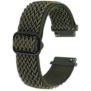 BISONSTRAP Stretchy Nylon Watch Band, Adjustable Buckle Loop Bands